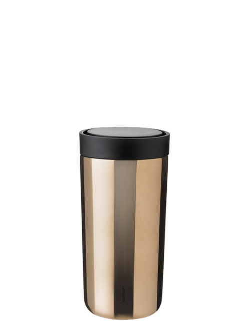 Stelton - To Go Click Isolierbecher 0,4l - Dunkles Gold