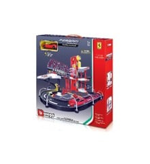 Burago - Ferrari Racer Parkeringshus inkl. 1 Bil 1:43