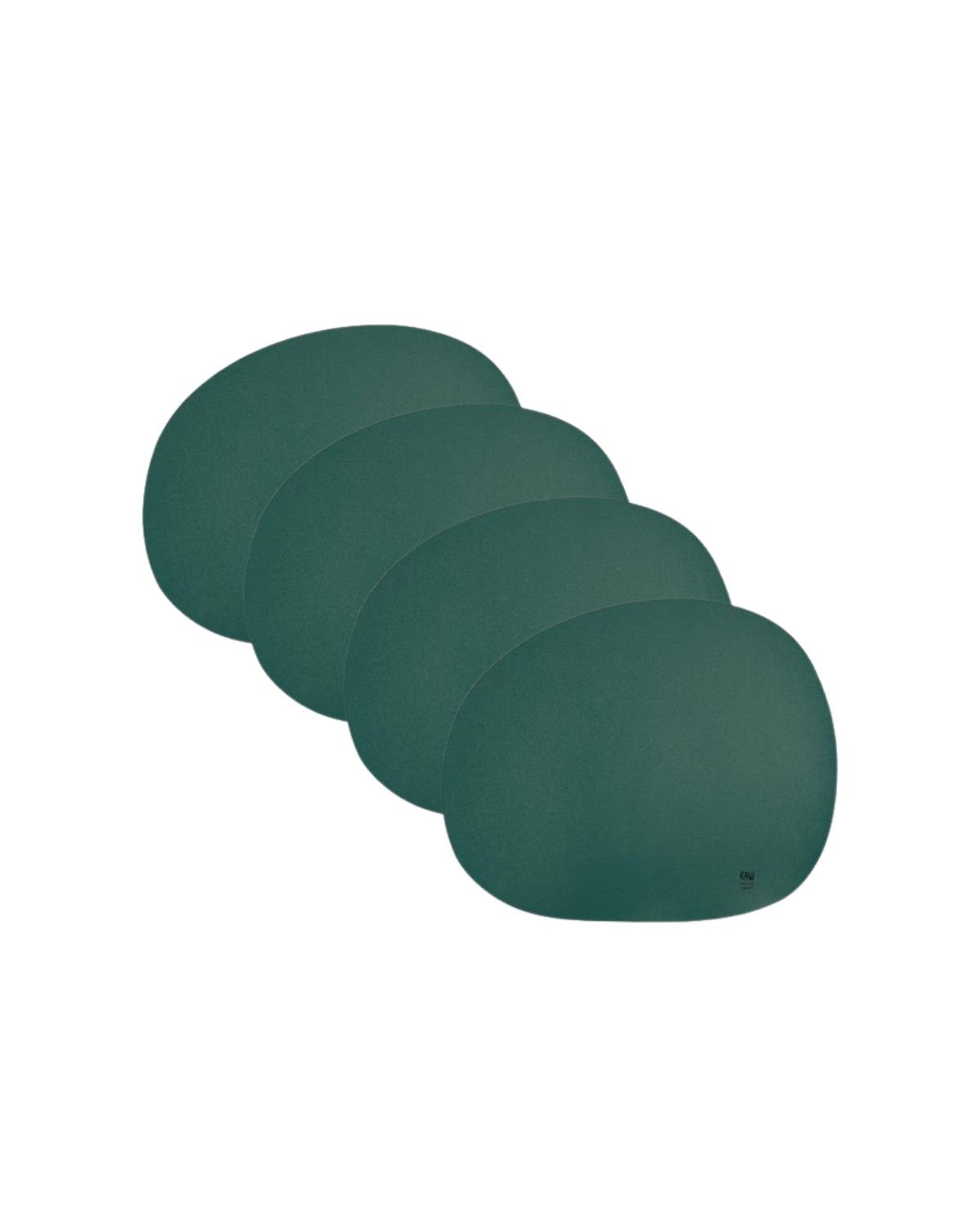 RAW - Silicone Placemat - 4 pcs - Dark green (15398)