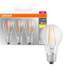 OSRAM LED BASE standard filament 806lm 6,5W/827 (60W) E27 3-pak