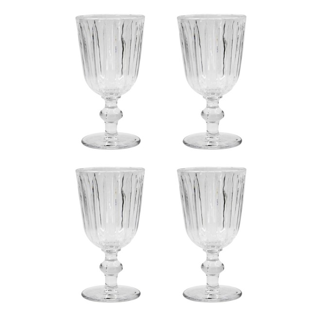 Nicolas Vahé - Set of 4 - Groove Wine glasses - Clear (162680011)