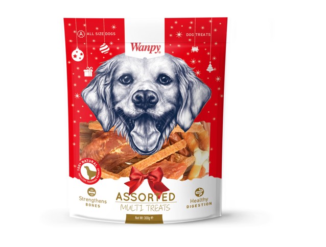 Wanpy - Christmas mix  chicken jerky  Treats 300g - (WP89000)