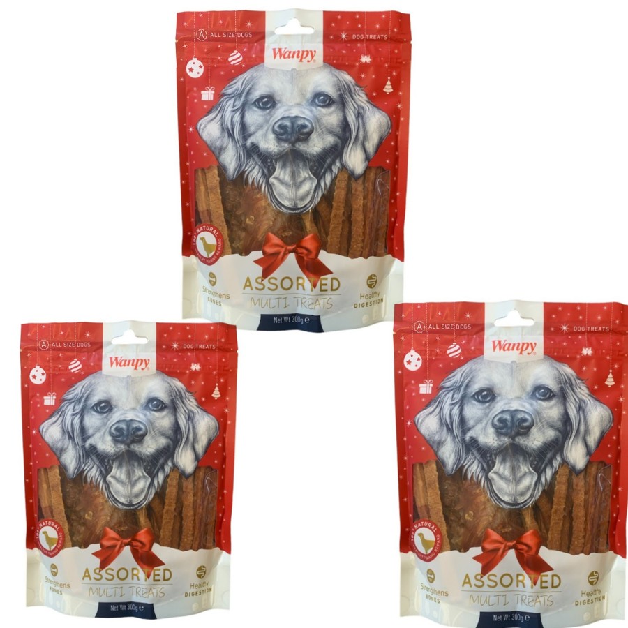 Wanpy -  3 x 300 gr - Hundesnack kylling mix jerky
