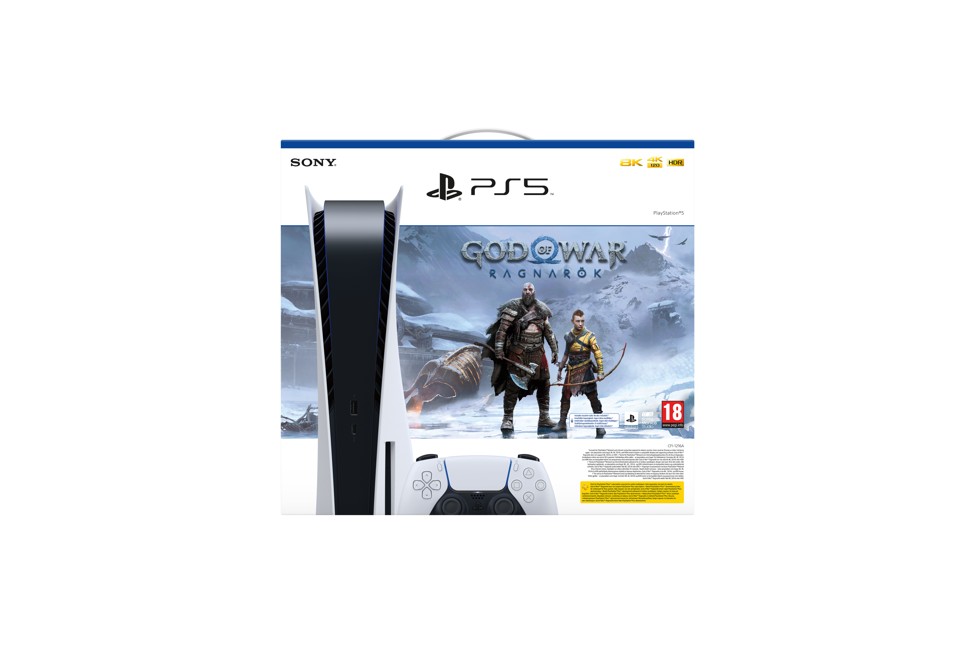 Sony PlayStation 5 Console Standard Edition 825 GB DISC model – God of War Ragnarök Bundle