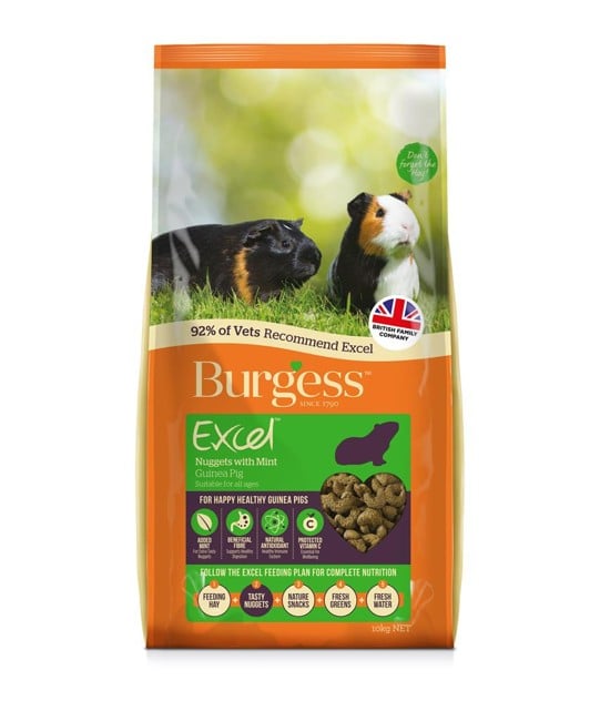 Burgess - Guinea Pig Nuggets with Mint - 10 kg (40013)