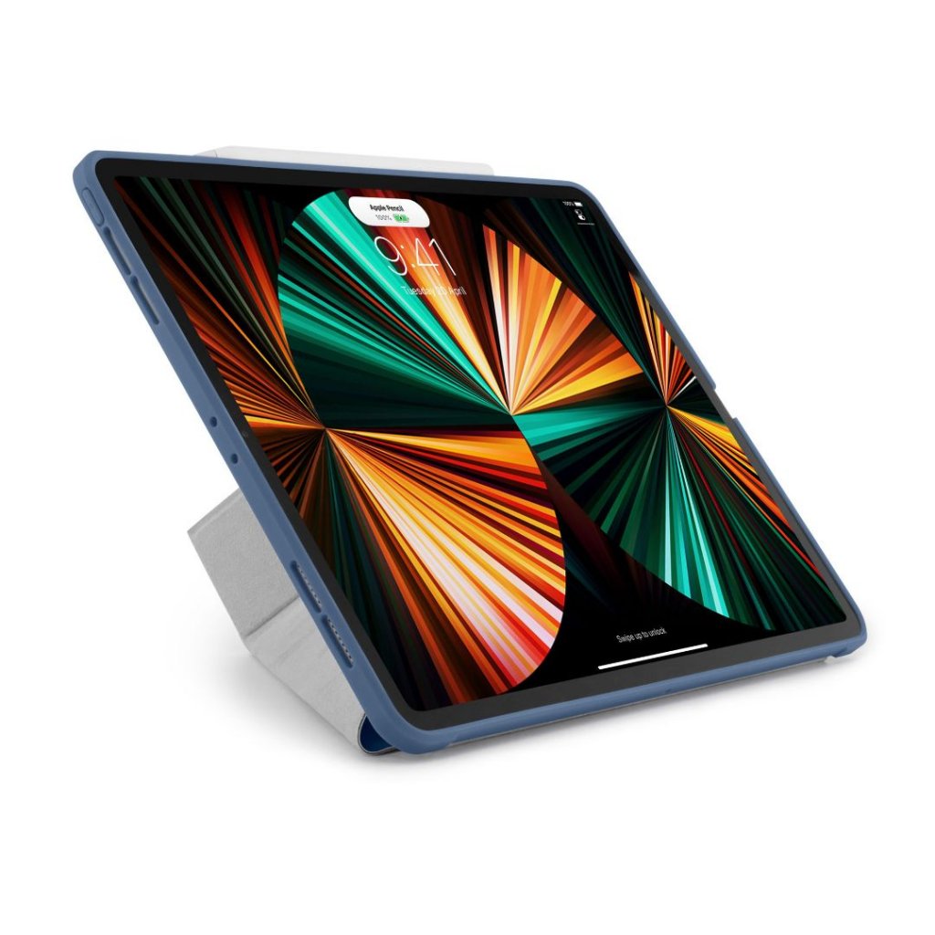 Pipetto - iPad Pro 12.9" (2021) Origami No1 Case (Color: Navy) - Elektronikk