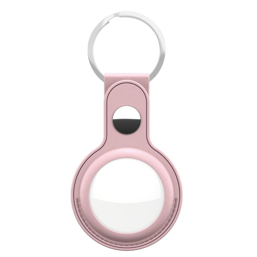 Keybudz - Leather Keyring for AirTag (Color: Pink) - Elektronikk