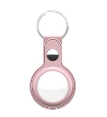 Keybudz -  Leather Keyring for AirTag (Color: Pink)
