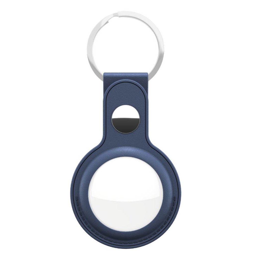 Keybudz - Leather Keyring for AirTag (Color: Cobalt Blue) - Elektronikk