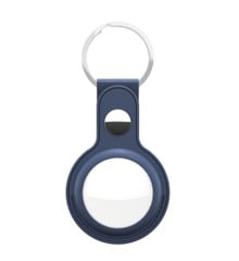 Keybudz -  Leather Keyring for AirTag (Color: Cobalt Blue)