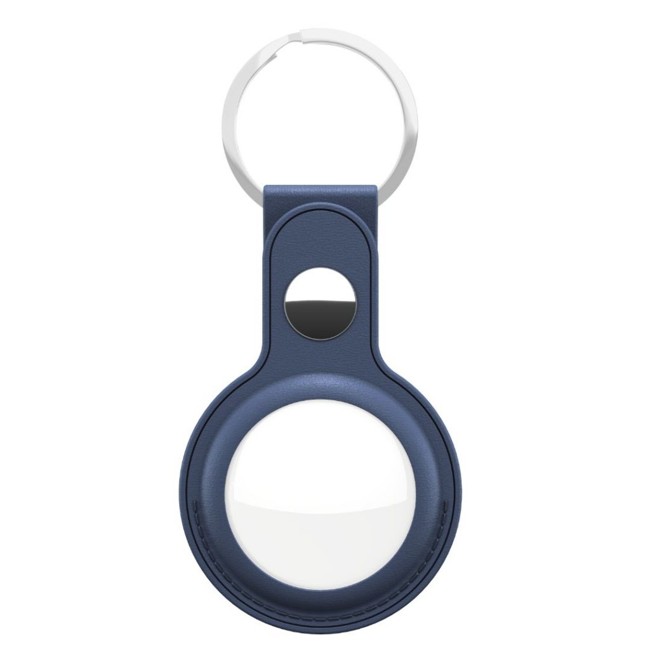 Keybudz -  Leather Keyring for AirTag 2-pack (Color: Cobalt Blue)