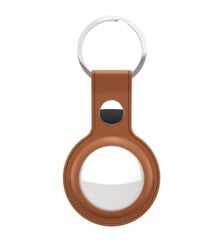 Keybudz - Leather Keyring for AirTag 2-pack (Color: Tan)