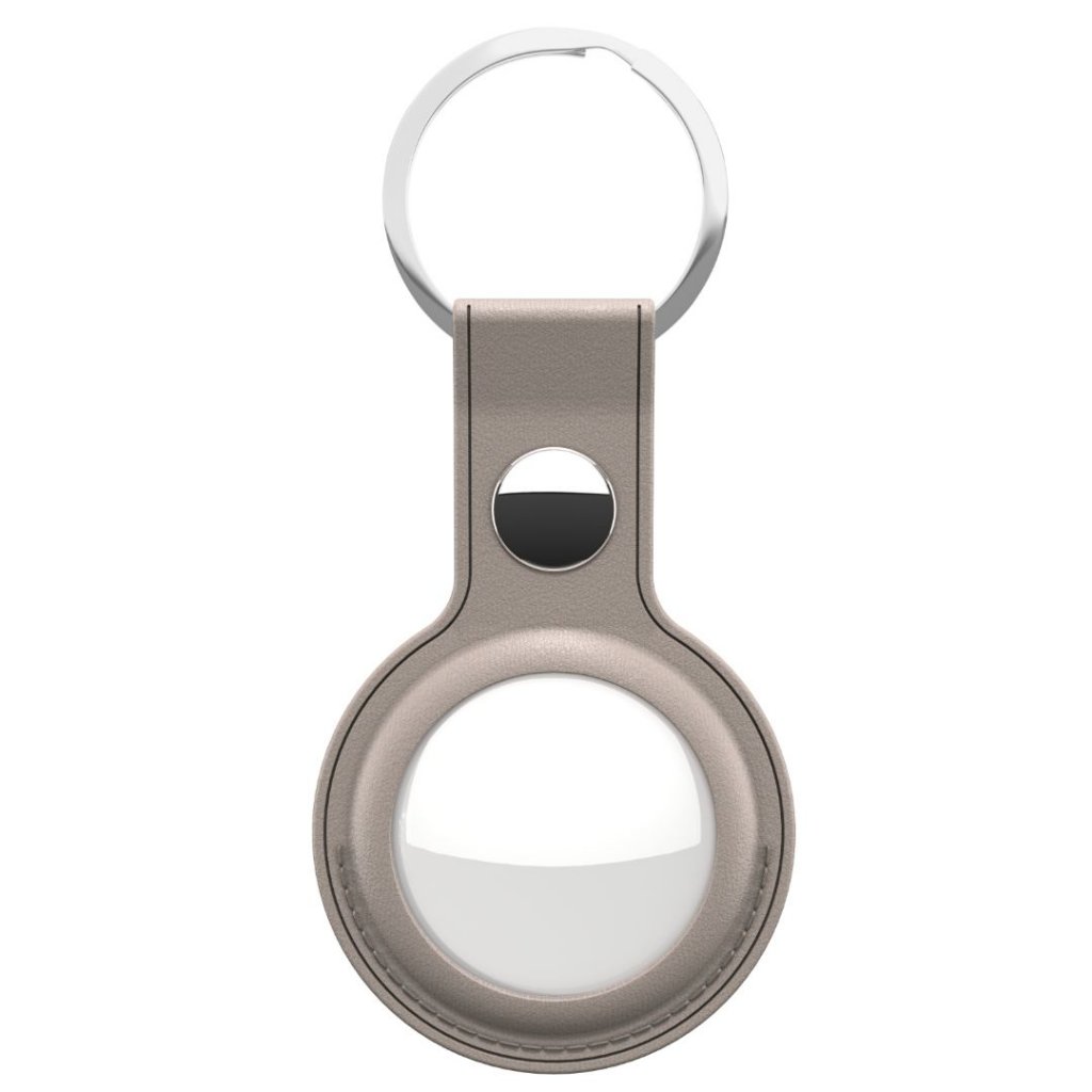 Keybudz - Leather Keyring for AirTag 2-pack (Color: Sandy Beige) - Elektronikk