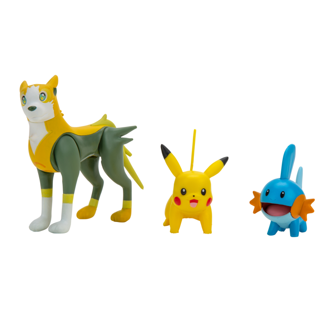Pokémon - Battle Figur 3-pakke - Pikachu, Mudkip, Boltund