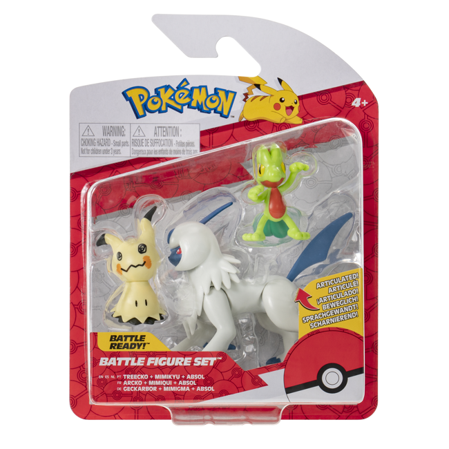 Pokemon - Battle Figure 3-pack - Treecko, Mimikyu, Absol - (95155-12)