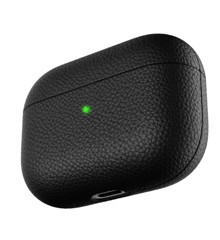 KeyBudz - PodSkinz Artisan Series Leather Case - Handcrafted Leather Case for your Airpods Pro (Color: Black)