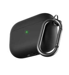 KeyBudz - PodSkinz HyBridShell Series Keychain Case - Premium hard shell triple layer case for your Airpods Pro (Color: Black)