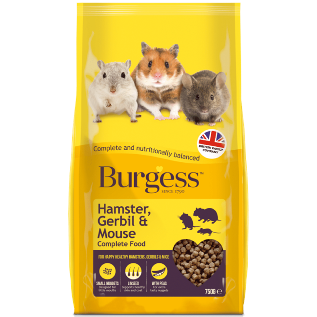 Burgess - Hamster, Gerbil & Mouse Nuggets - 750 g (40028)