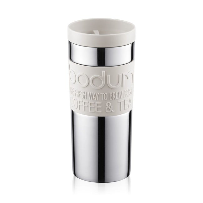Bodum - Vacuum travel mug, small, 0.35 l, stainless steel - White
