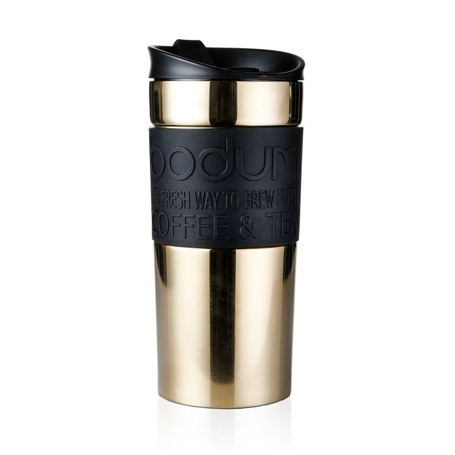 Bodum - Thermo rejsekrus Click-lid, small, 0.35 l - Rustfrit stål - Guld
