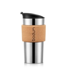 Bodum - Vacuum travel mug Click-lid, small, 0.35 l, stainless steel - Cork