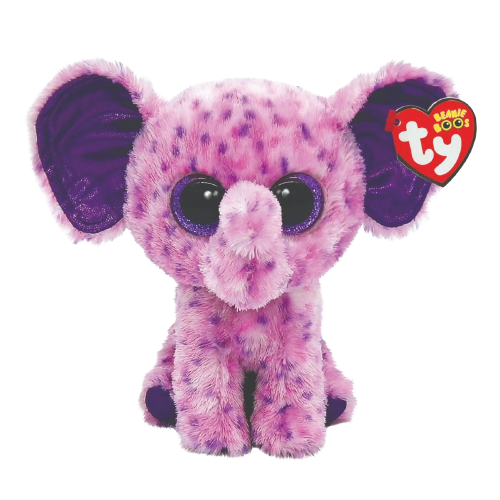 TY Plush - Beanie Boos - Eva the Purple Elephant (Regular) (TY36386) - Leker