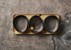 RAW - 3 x Organic skåle på teakbrædt - Metallic Brown thumbnail-2