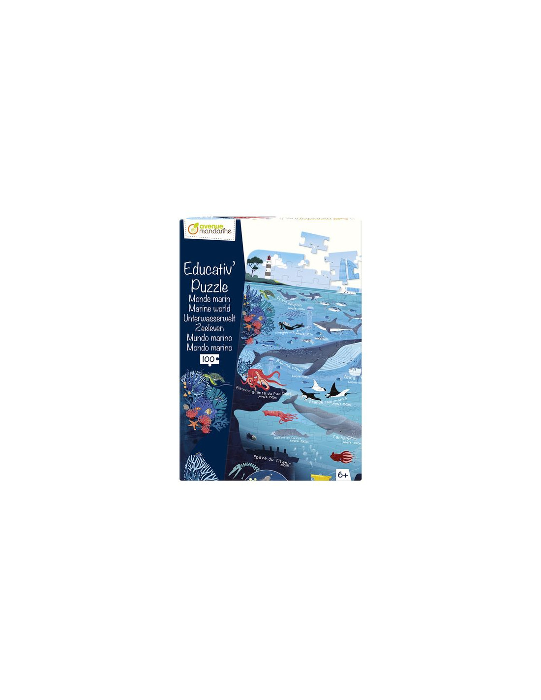 Avenue Mandarine - Educational puzzle, Marine world - Leker