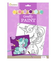 Avenue Mandarine - Graffy Paint Book - Unicorn