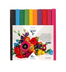 Claire Fontaine - Florist Crepe Paper, 10 rolls 25x100cm - Bright assortment