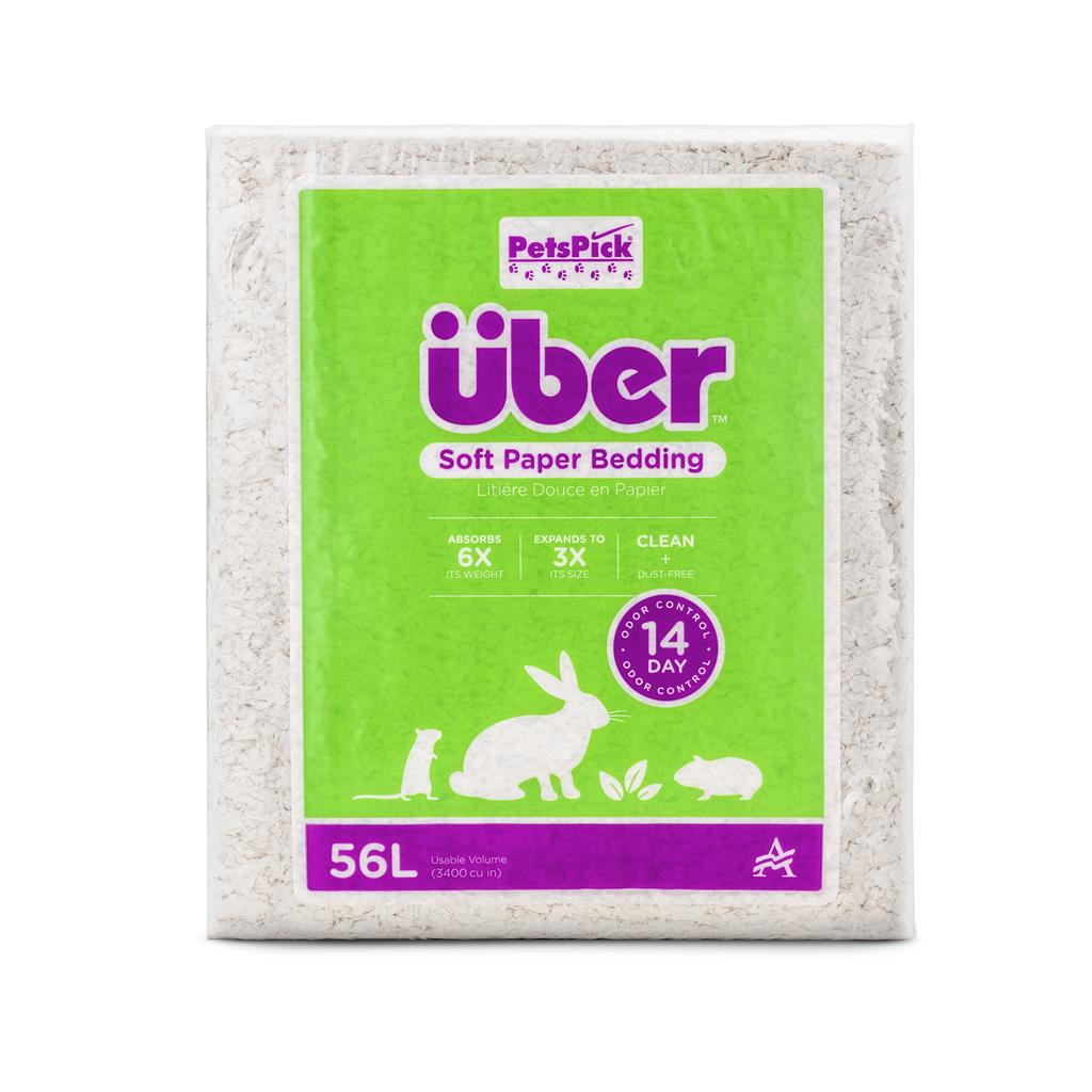 Über - Soft Paper Bedding 56l White - (45041) - Kjæledyr og utstyr