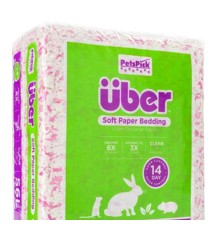 Über - Soft Paper Bedding 36l Pink/White - (45051)