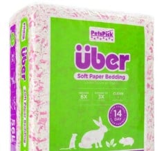 Über - Soft Paper Bedding 36l Pink/White - (45051)