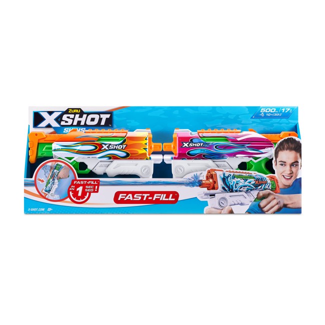 X-Shot Water - Fast-Fill Skins Hyperload Water Blaster (2-pack) (11858)