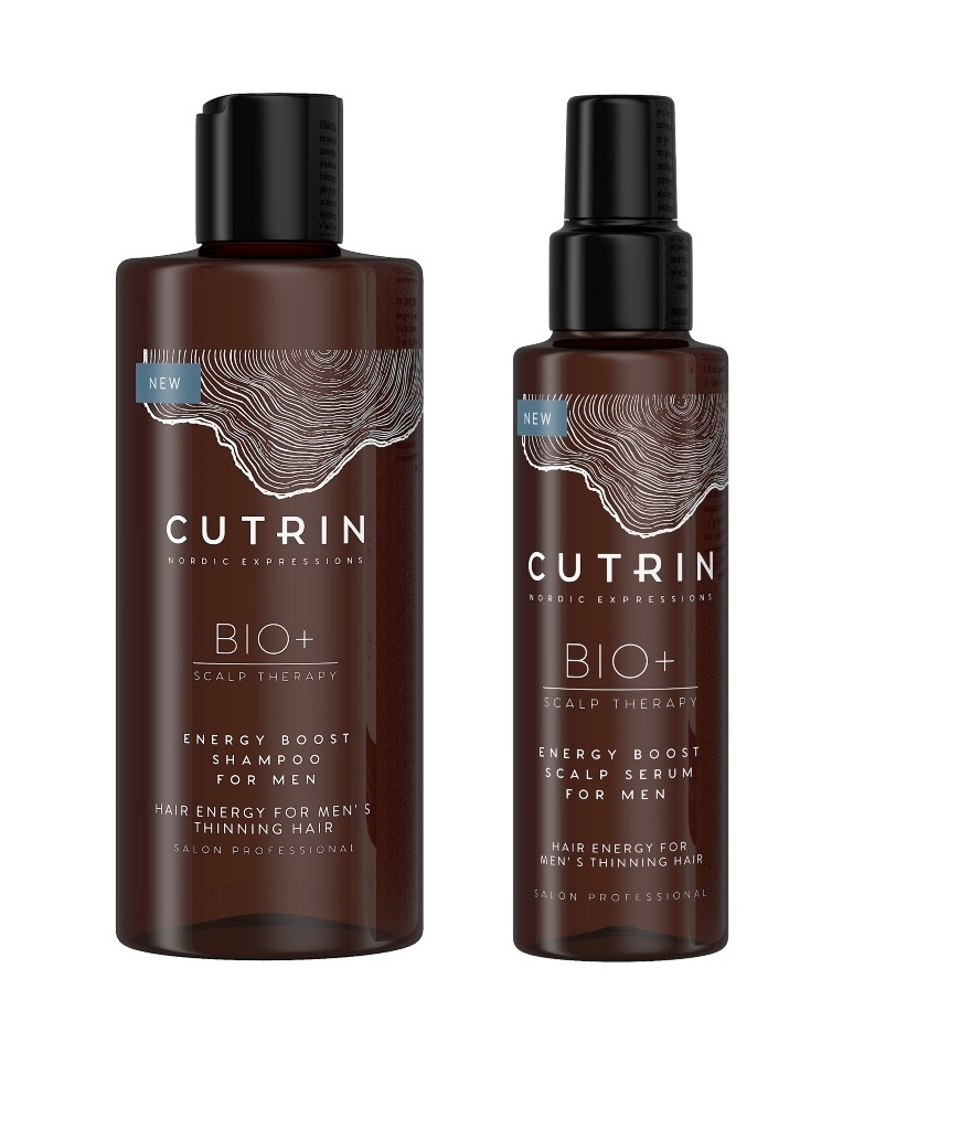 Cutrin - BIO+ Energy Boost Shampoo for Men 250 ml + Cutrin - BIO+ Energy Boost Scalp Serum For Men 100 ml - Skjønnhet