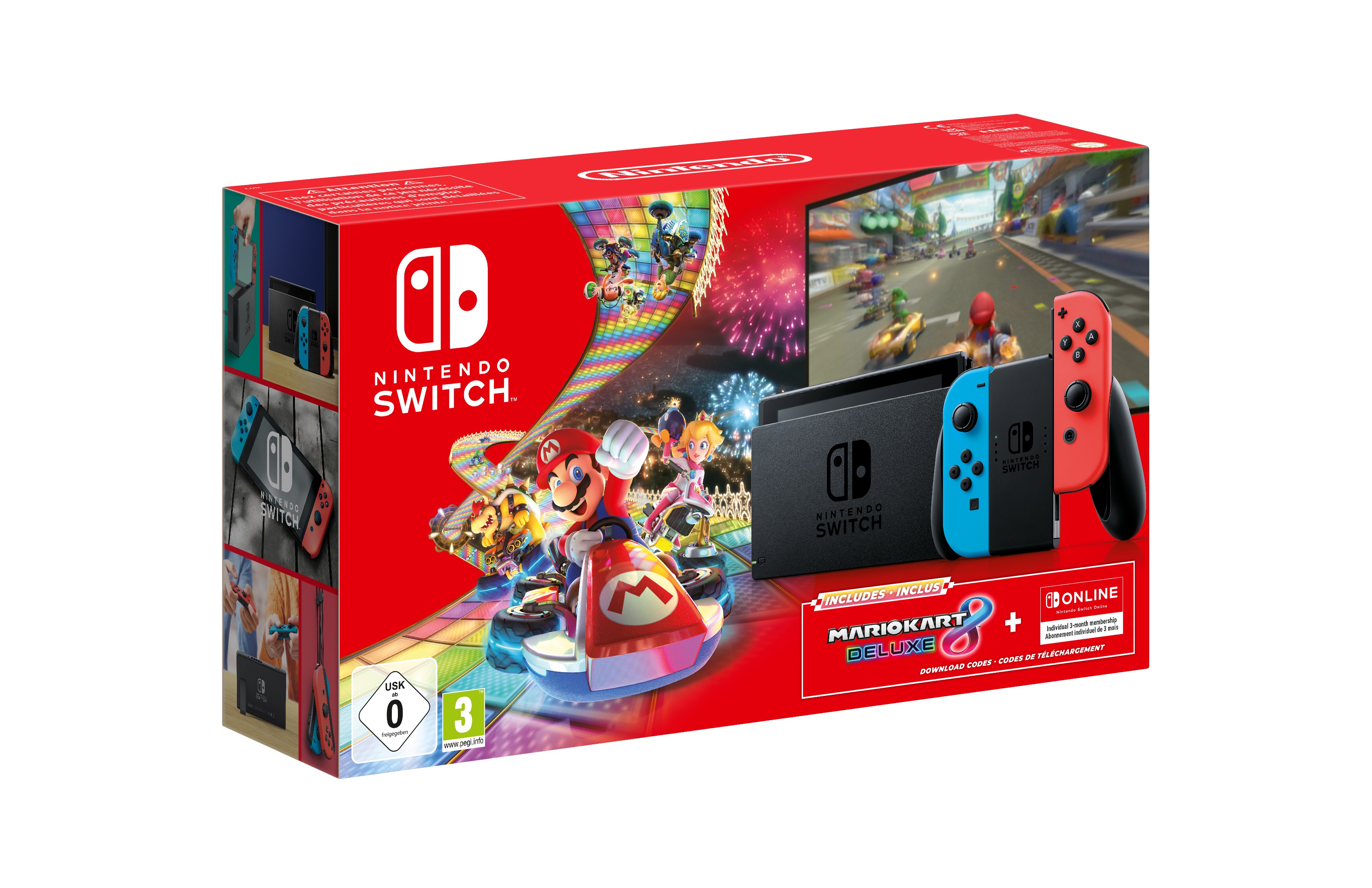 bestøver Trickle cigar Køb Nintendo Switch Neon bundle with Mario Kart 8
