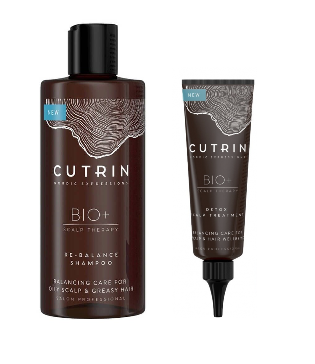 Cutrin - BIO+ Re-Balance Shampoo 250 ml + Cutrin - BIO+ Detox Scalp Treatment 75 ml - Skjønnhet