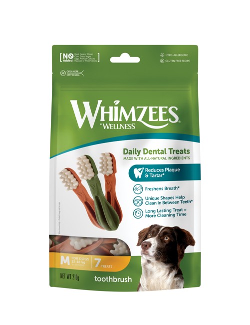 WHIMZEES - Chew Sticks, Week Bag, toothbrush, M, 7 pcs., 210 g - (380817)