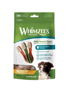 WHIMZEES - Chew Sticks, Week Bag, toothbrush, M, 7 pcs., 210 g - (380817)