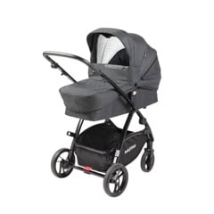 BabyTrold - Mini Combi Pram Black Melange