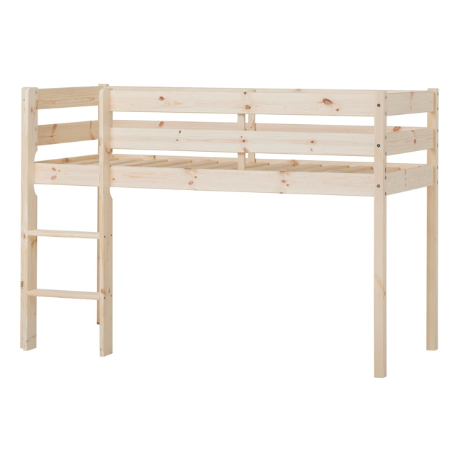 Hoppekids - ECO Comfort half high bed 70x160 cm Natural wood + ECO Comfort Slats