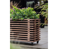 Living Outdoor - Plantekasse 118x38x43 cm - Trallelook - Med monterbare hjul - Bejset thumbnail-3