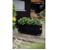 Living Outdoor - Plantekasse 118x38x43 cm - Trallelook - Med monterbare hjul - Sort thumbnail-3
