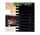 Living Outdoor - Plantekasse 78x38x43 cm - Trallelook - Med monterbare hjul - Sort thumbnail-7