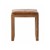 Cinas - Rib Stool - Teakwood with cushion in Light brown Leather - Bundle thumbnail-1