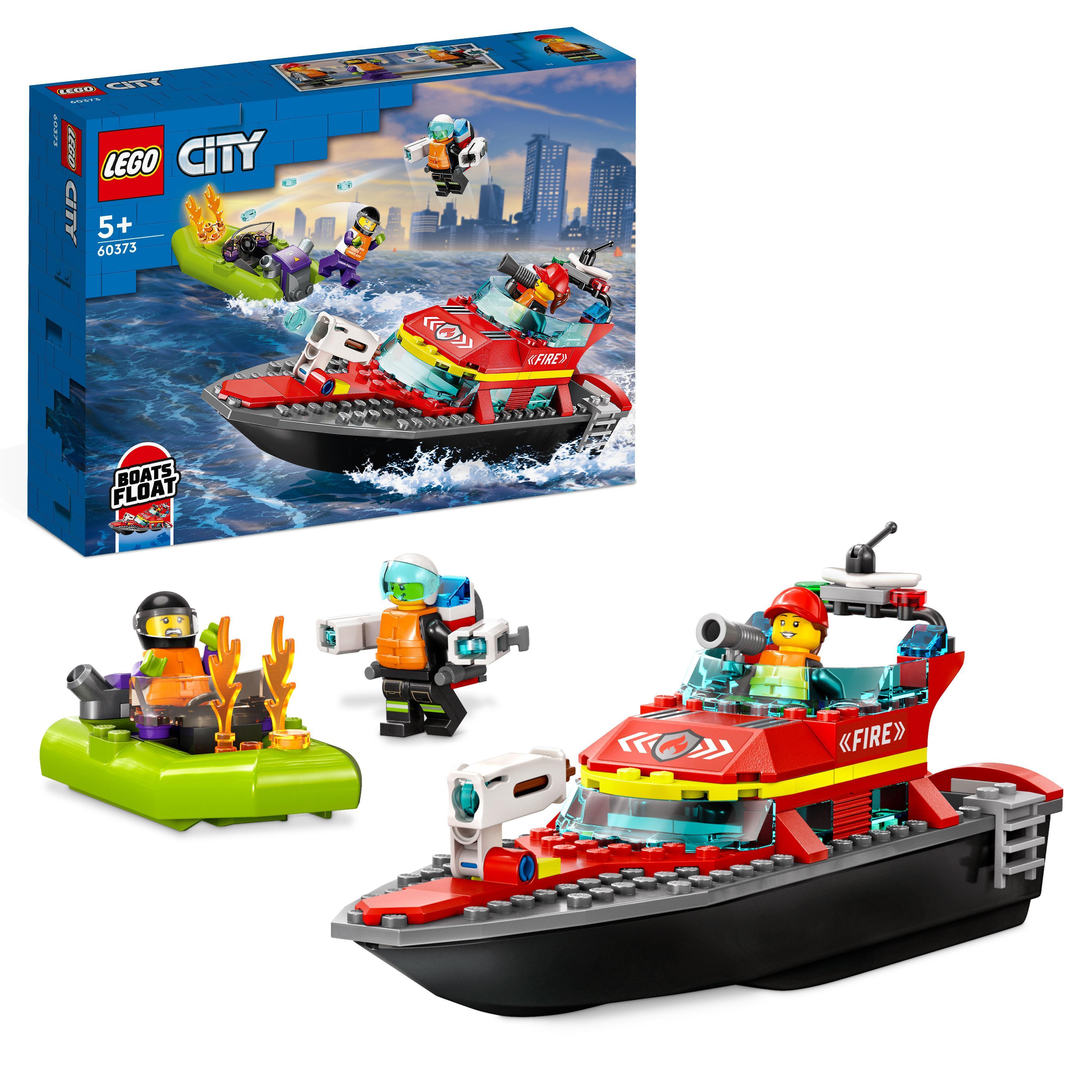 LEGO City - Brannvesenets redningsbåt (60373) - Leker