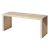 Cinas - Rib Bench 3 seater - Bamboo with cushion in Black Leather - Bundle thumbnail-4