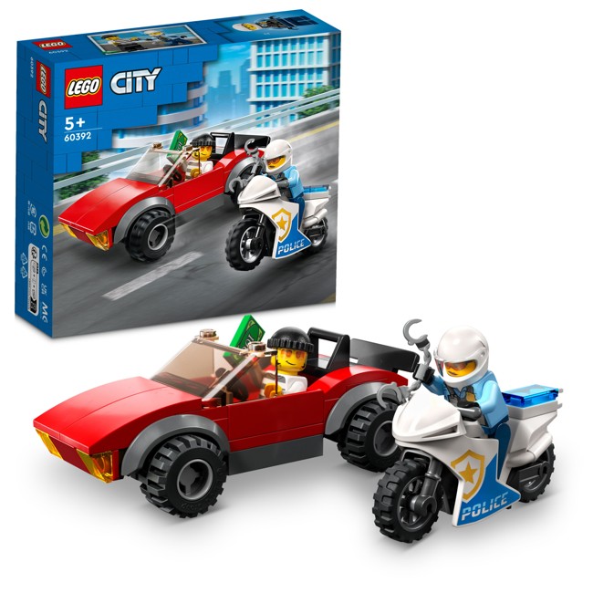 LEGO City - Achtervolging auto op politiemotor (60392)
