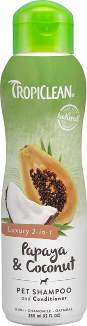 Tropiclean - papaya &coconut shampoo - 355ml (719.2106)