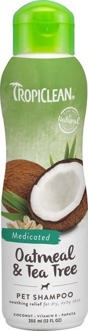 Tropiclean - oatmeal &  tea tree shampoo - 355ml (719.2108)
